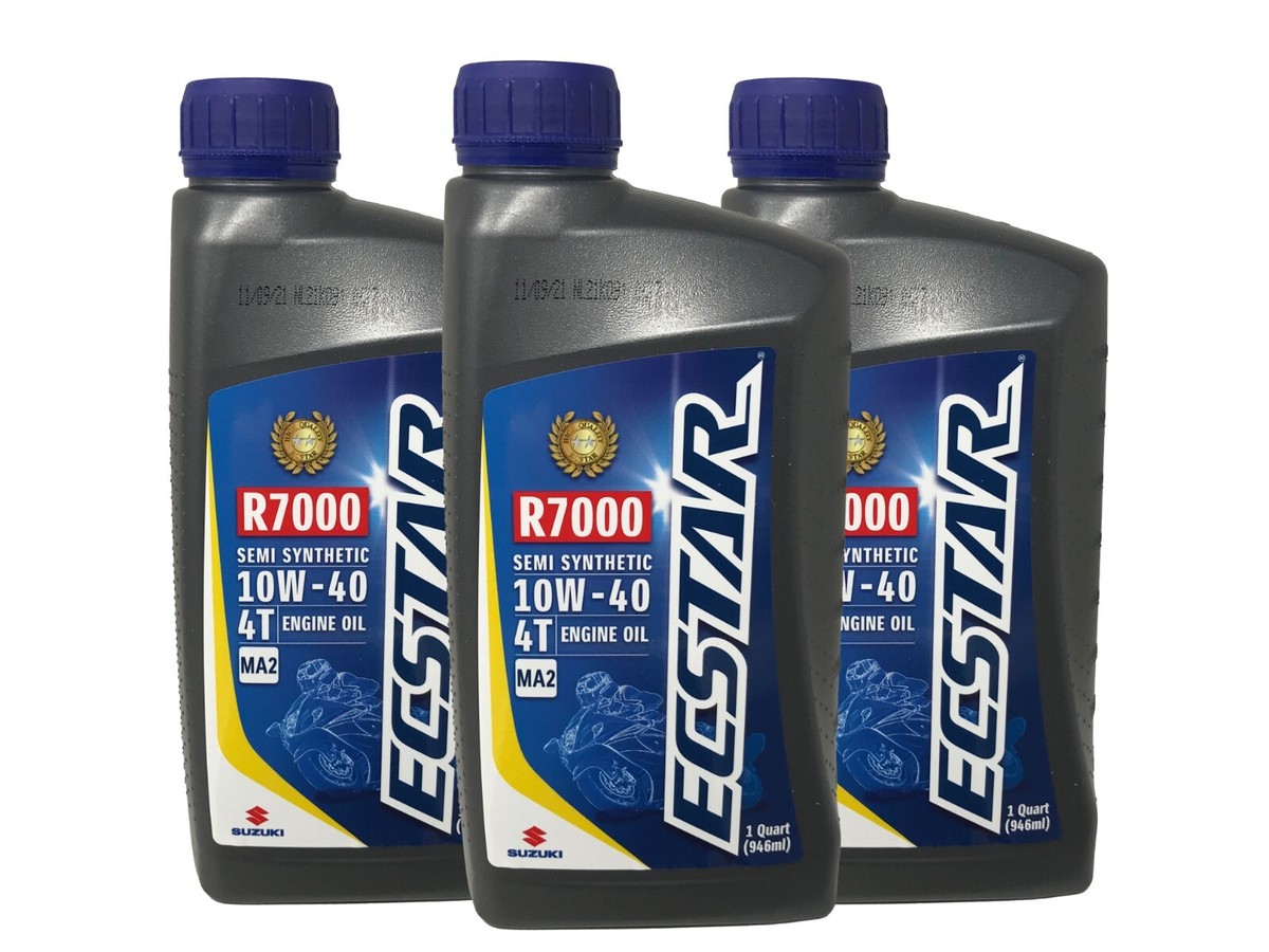 Suzuki Ecstar 10W40 R7000 SemiSynthetic Motor Oil 3 QUART 990A0