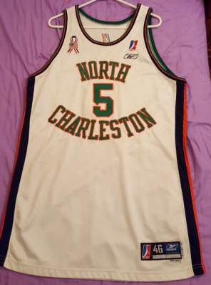 North Charleston Lowgators GAME USED jersey NBA G League NBDL 2001