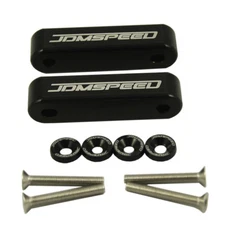 BLACK JDMSPEED CNC BILLET 3/4" HOOD VENT SPACER RISER KIT + BOLTS + WASHERS
