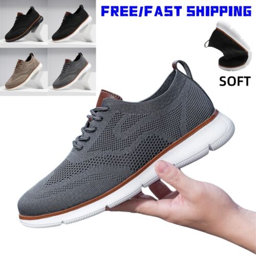 Mens Gym Trainers Lightweight Running Sports Sneakers Casual Walking Shoes Size - Afbeelding 1 van 19