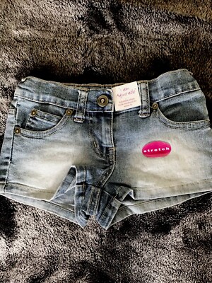 Girls Size Denim Shorts Faded Look New Target Adjustable waist