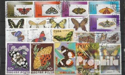 Briefmarken Motive Schmetterlinge 50 Verschiedene Schmetterlinge Marken 