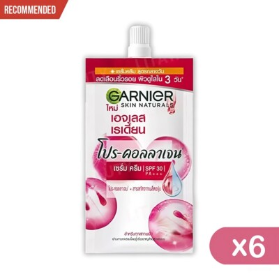 6X Garnier Ageless Radiant 10 x Pro Collagen Booster Serum Reduce Wrinkles 7.5ml