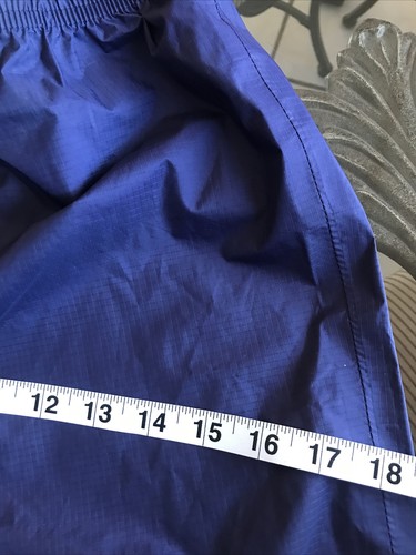 L.L. Bean Unisex Blue Waterproof Windproof Pull On Nylon Pants Size 1O - Picture 3 of 5