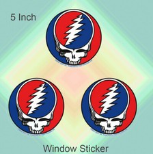 3 Pk Grateful Dead  Co Steal Your Face SYF 5" Decal Decal Sticker Jerry Garcia