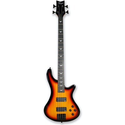 4 String sunburst Electric Bass guitar Bolt_On Maple Neck,Okoume Body