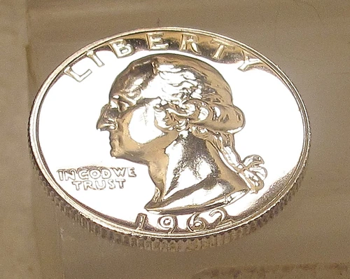 1962 Choice/Gem Proof Quarter 90% Silver  Blazing Mirrored Surface #217-202