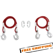 Roadmaster 653 80" Coiled Safety Cables - Double Hook - 10,000 lbs