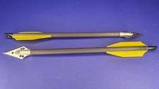 Pure Carbon Crossbow Xbow Light Broadhead Bolts 6.5" 6mm od HiViz Yellow Vanes