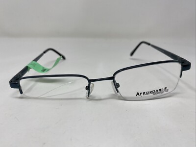 Affordable Designs GINO GUN 53-17-140 Gunmetal Half Rim Eyeglasses Frame 5734