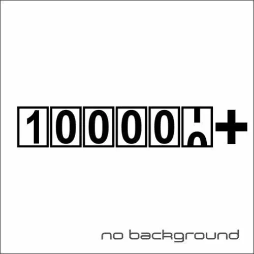 100000 Miles Sticker Vinyl Decal 100K High Mileage Km Car Window