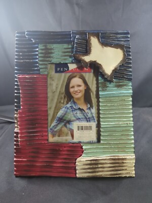 Lone Stars Rooftop Picture Frame 4x6 Texas Rustic Country America Red White Blue