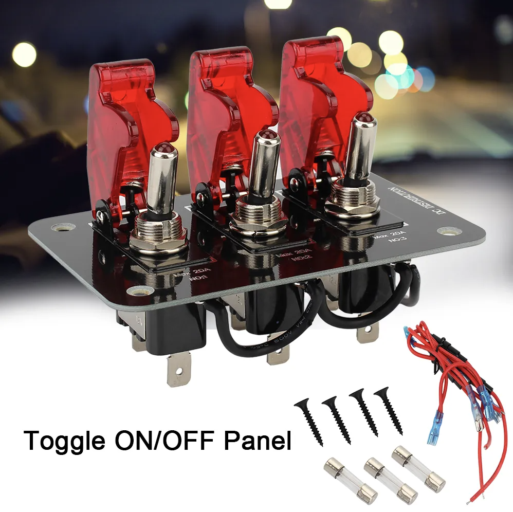 120 V Rocker Switch Metal Red LED Rocker Ignition Switch Panel Circuit ...
