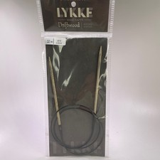 LYKKE Driftwood Fixed Circular Knitting Needles 32" US 4 3.50mm Birchwood NEW