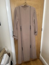 Mocha /beige eid  Abaya with Black Beaded Details Size 58 Excellent Condition