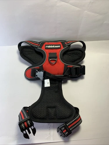 rabbitgoo No Pull Hundegeschirr verstellbar reflektierend Kontrollgriff klein rot