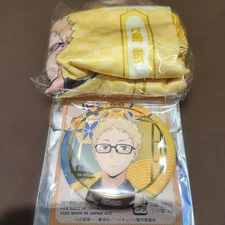 Haikyu!! Kyoto Foil Stamped Can Badge Collection Pouch Bag Set Kei Tsukishima