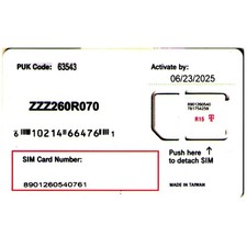 Prepaid SIM Card Unlimited Data USA/Mexico - 30 Days