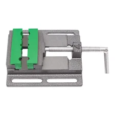 Workbench Drill Vise Clamp with 2Pcs Magnetic Vise Pads Multi Grooved Pads Set M