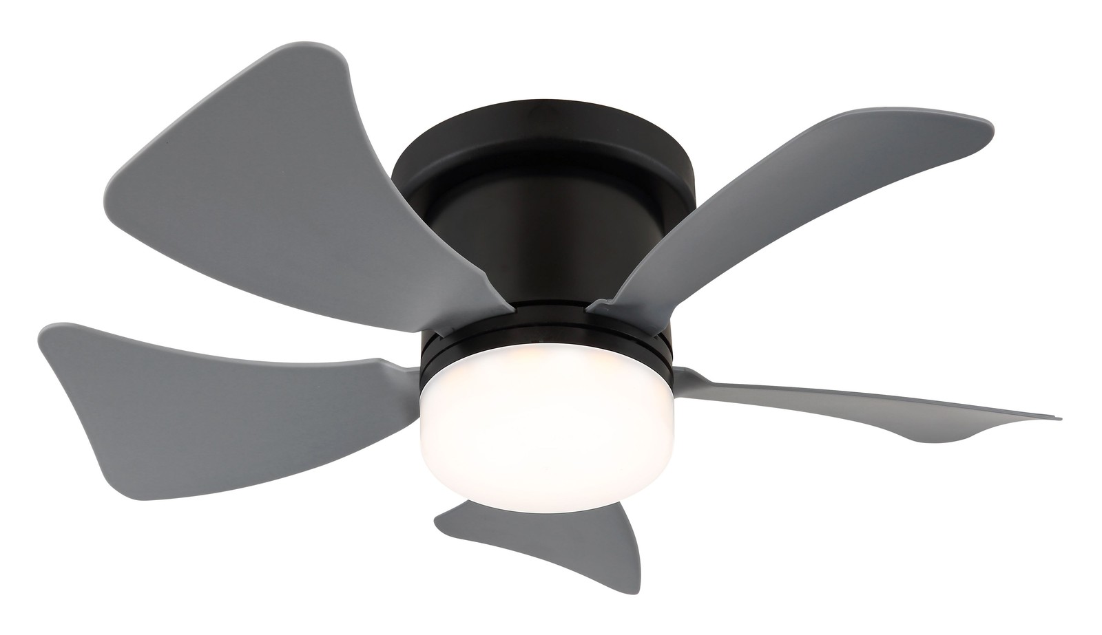 Ceiling Fan Light with Remote Dimmable LED Fan with Timer Hines Black 13x40.6cm