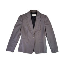 Calvin Klein Gray Pinstripe Blazer Jacket Womens 4P Suit Career Business
