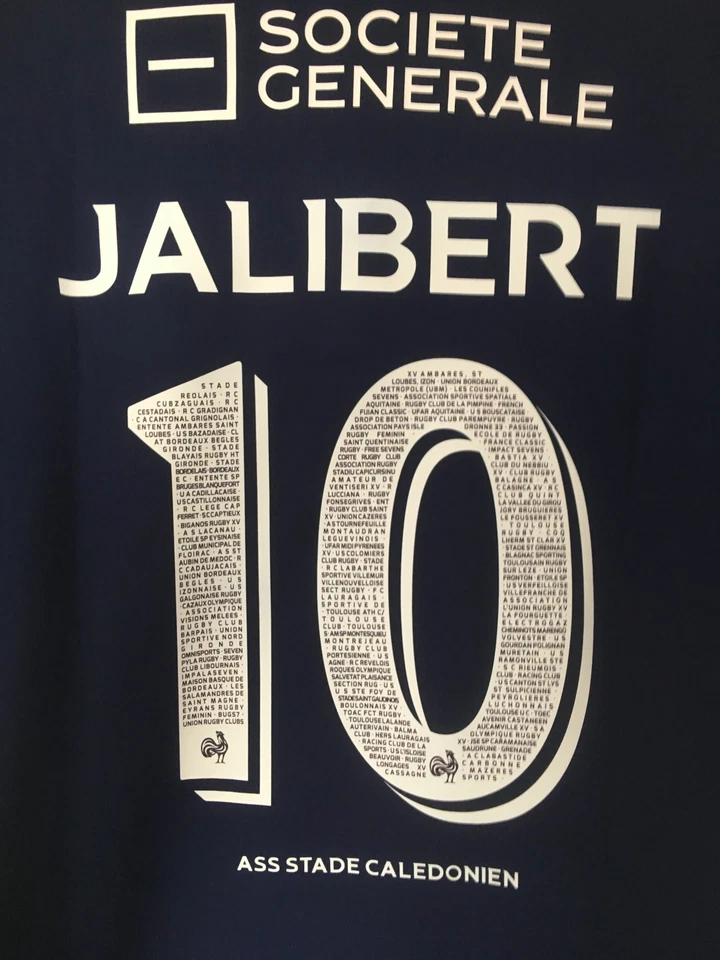 Maillot rugby no porté Matthieu JALIBERT FFR 2025 - 6 nations - FFR UBB - Photo 3/4
