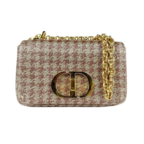 SAC BANDOULIÈRE CHAÎNE AUTHENTIQUE CHRISTIAN DIOR CARO PETITES PERLES CUIR FEMME F/S