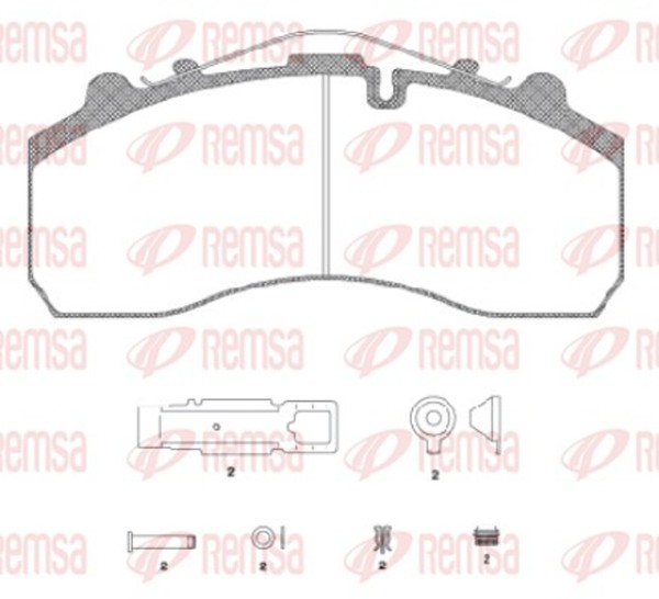 Remsa Bremsbelagsatz Scheibenbremse JCA 637.20 FüR MP3 MP2 Actros Eurocargo Axor-image