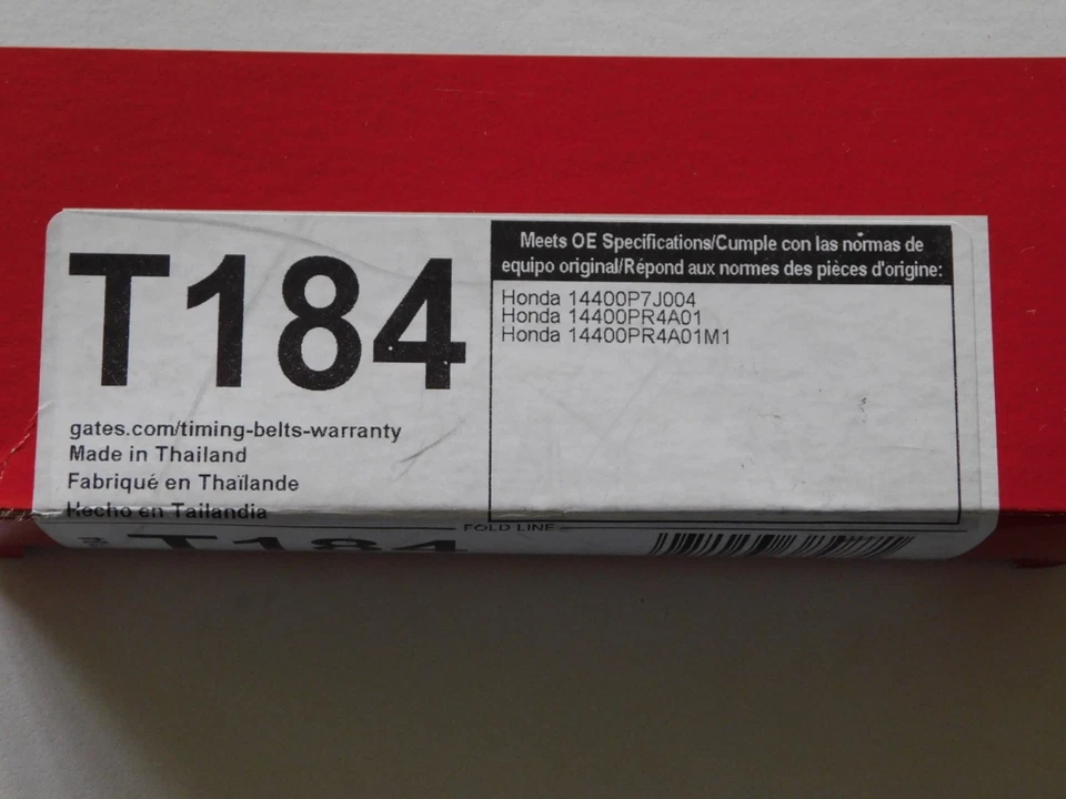 Engine Timing Belt-PowerGrip, Premium OE Timing Belt, Gates T184, New - Image 2 of 3