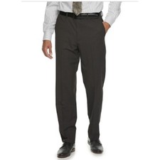 NWT Chaps Men's Performance Series Classic Fit Linen Suit Dress Pants 40x32 Gray