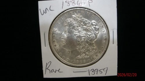1886-P UNC MORGAN SILVER DOLLAR #3959