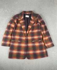 Free People We The Free Womens Beckett Boyfriend Plaid Blazer Size Medium Boho