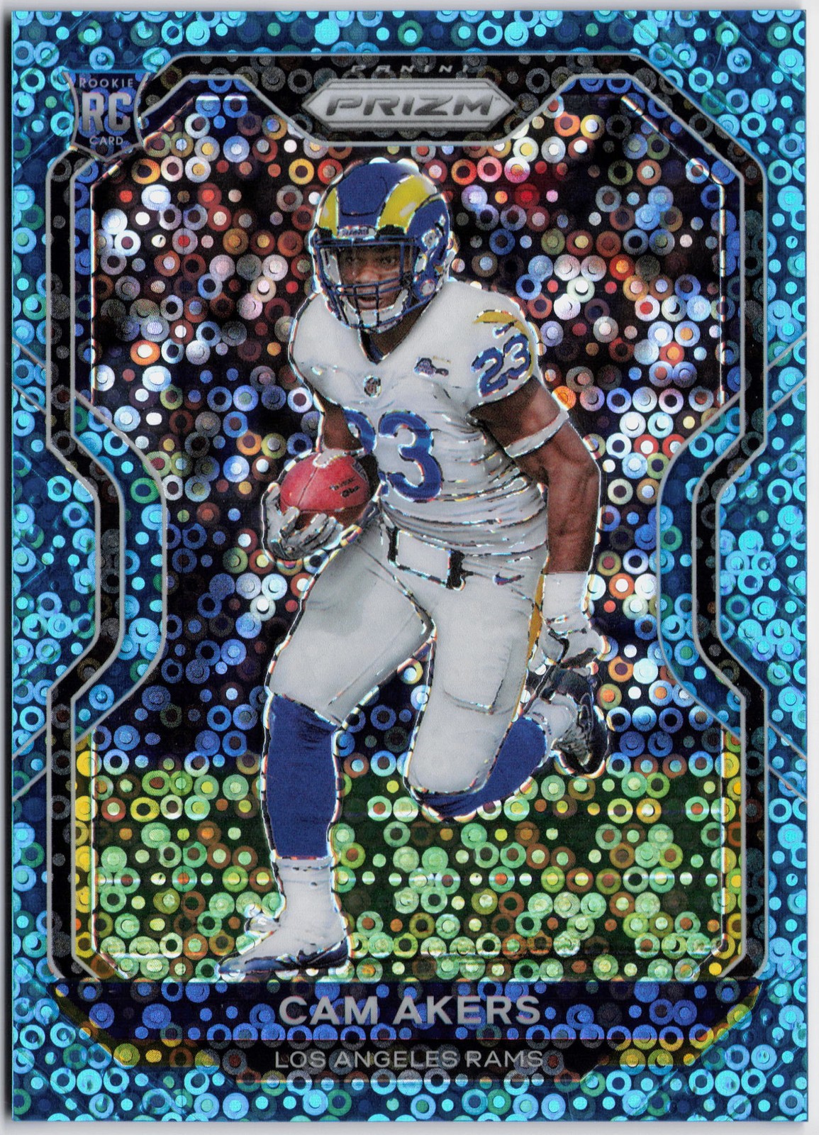 2020 Panini Prizm #376 Cam Akers Prizm No Huddle Blue #/79