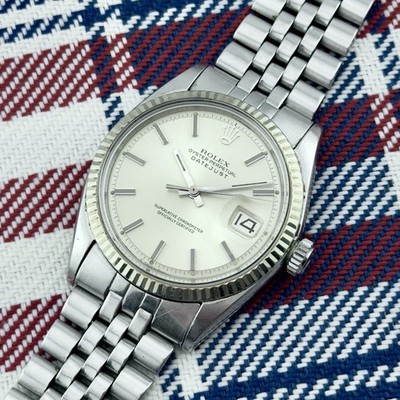 Vintage 1971 Rolex Datejust - Ref 1601 - 36mm White Gold Bezel - Jubilee - Mens