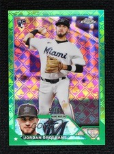 2023 Topps Chrome Logofractor Edition Green Refractor 57/99 Jordan Groshans 0w3