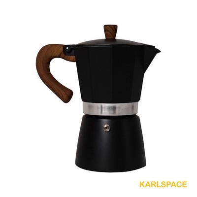 Karlspace Premium-Espressokocher Kaffee Aluminium für 6 Tassen - Farbe nach Wahl