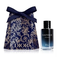 Dior sauvage eau de parfum with holiday gift bag