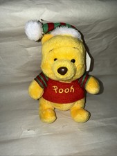 TY Beanie Babies Disney 6  WINNIE THE POOH Santa Hat NWT Christmas Holiday Plush