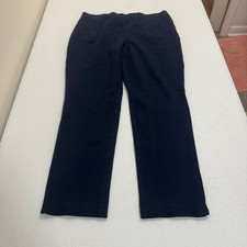 Chico's Navy Blue Pull On Ankle Pants Elastic Waist Stretch Trousers Size 0.5 S