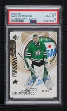 2020-21 SP Retail Gold Signatures 20/25 Jake Oettinger #136 PSA 8 Auto 0c37