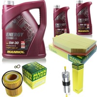 MANN-FILTER Inspektionspaket 7L Mannol Energy Combi Ll 5W-30 FüR Bmw 5Er 523I