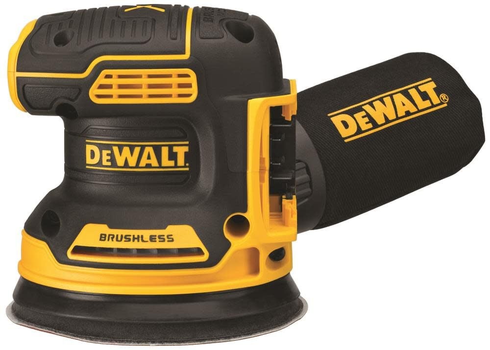 Бесщеточная 5-ступенчатая шлифовальная машина Dewalt 20 V Max с произвольным вращением без инструмента 34990₽