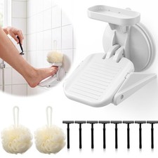 Shower Foot Rest for Shaving Legs with Suction Cup for RV Bathroom Shower