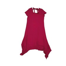 Chico's Women's Asymmetrical Dress Sz 1 8-10 Bohemian Modern Maxi Flowy Stretch