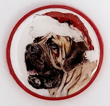 Bullmastiff Dog Breed Christmas Pin Brooch