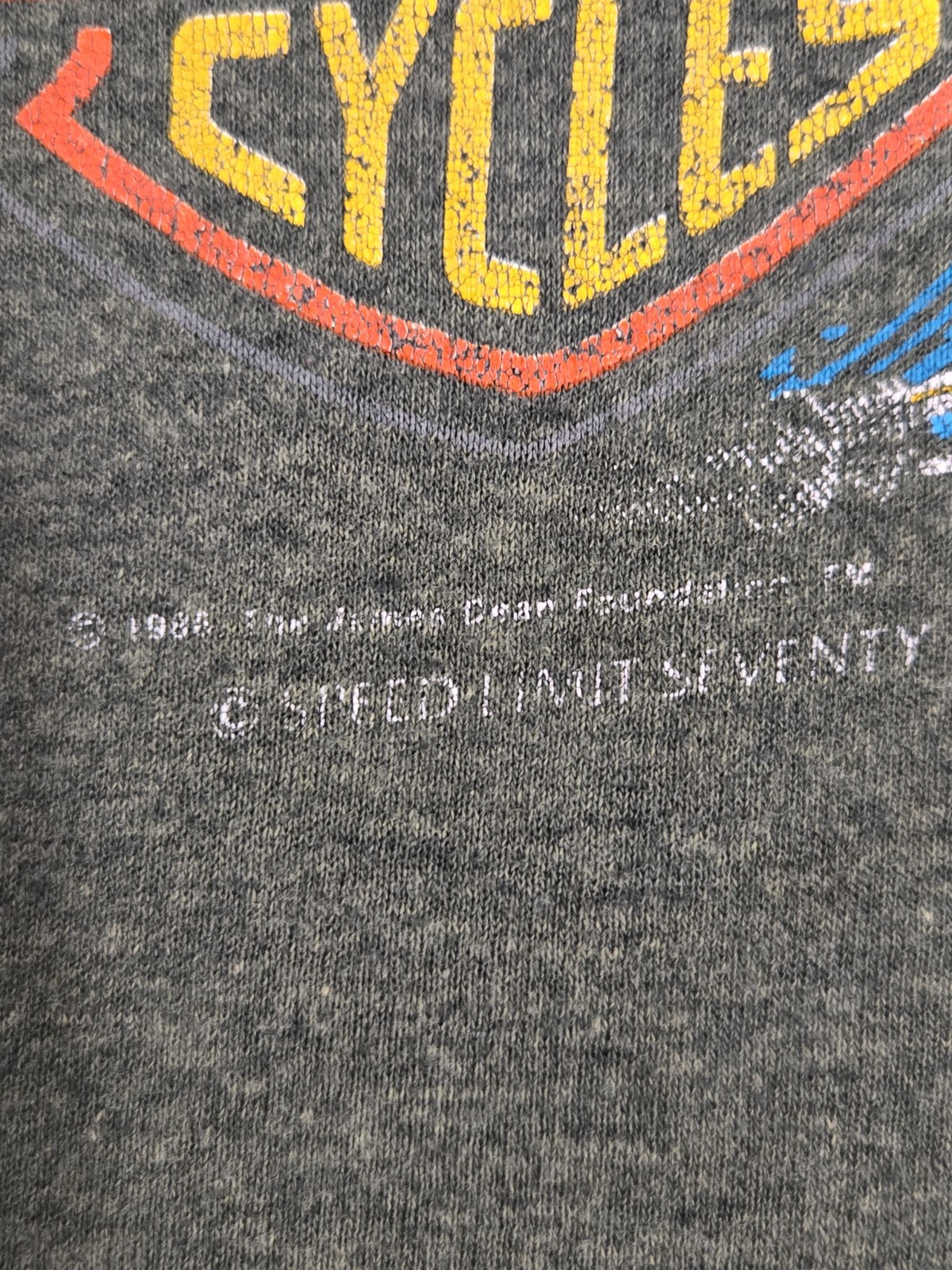 Vintage 1986 Harley Davidson Speed Limit 70 James Dean Single Stitch T-Shirt L image 4