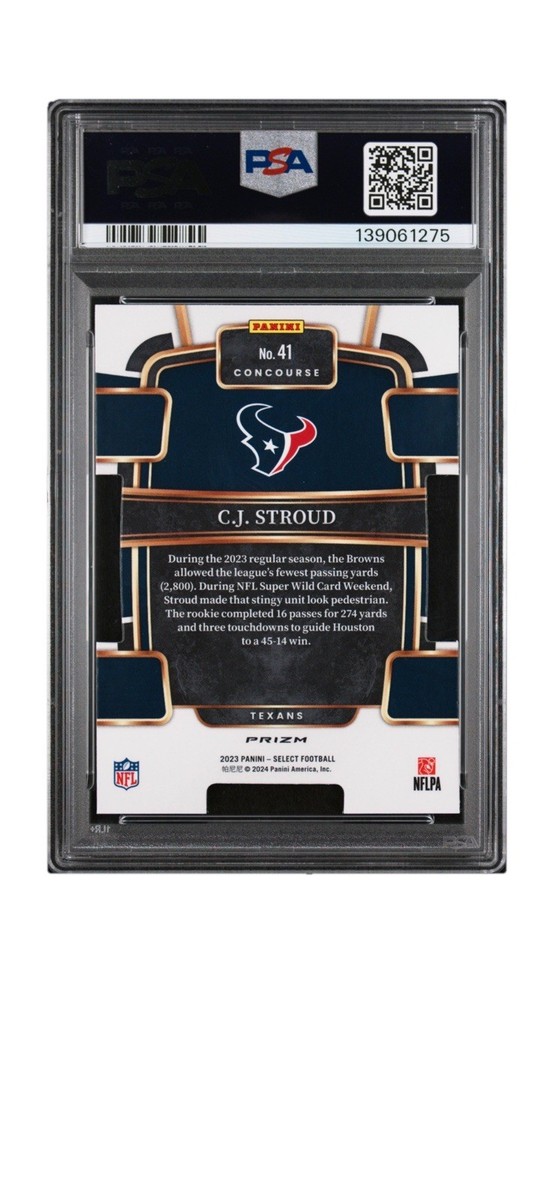2023 Panini Select - Concourse C.J. Stroud #41 Zebra Prizm (RC