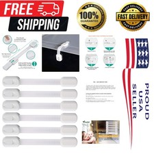 Adhesive Child Safety Latches - 6 Multi-Use Locks for Cabinets, Fridges, Toilets