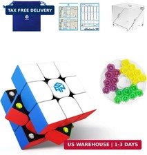 GAN 356 M Frosted, Speed Cube 3x3 Magnetic Puzzle for Kids