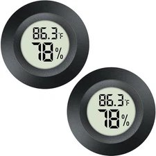 2 Pack Hygrometer Thermometer Mini Digital LCD Monitor Indoor/Outdoor Humidity M
